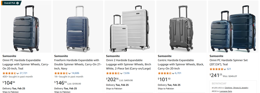 Samsonite Omni PC Hardside Spinner Carry-On In Cheap price