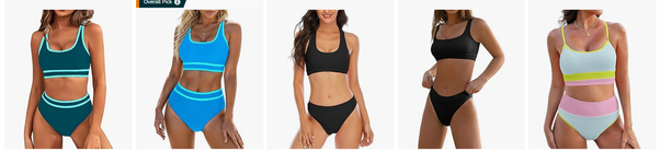 ✅ Sporty Two-Piece Swimsuit – If you like Billie Eilish’s casual and comfortable style, a sporty bikini could be a great option. Check out this sporty bikini on Amazon.