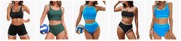 ✅ Sporty Two-Piece Swimsuit – If you like Billie Eilish’s casual and comfortable style, a sporty bikini could be a great option. Check out this sporty bikini on Amazon.